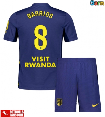 Atletico Madrid Pablo Barrios #8 Bortatröja Barn 2025-26 Kortärmad (+ Korta byxor)